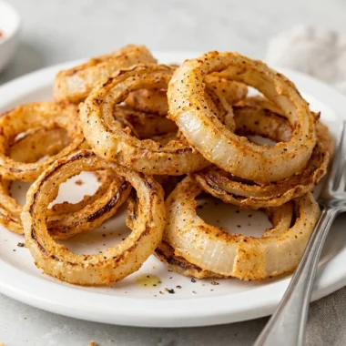 Crispy Air Fryer Onions finished recipe