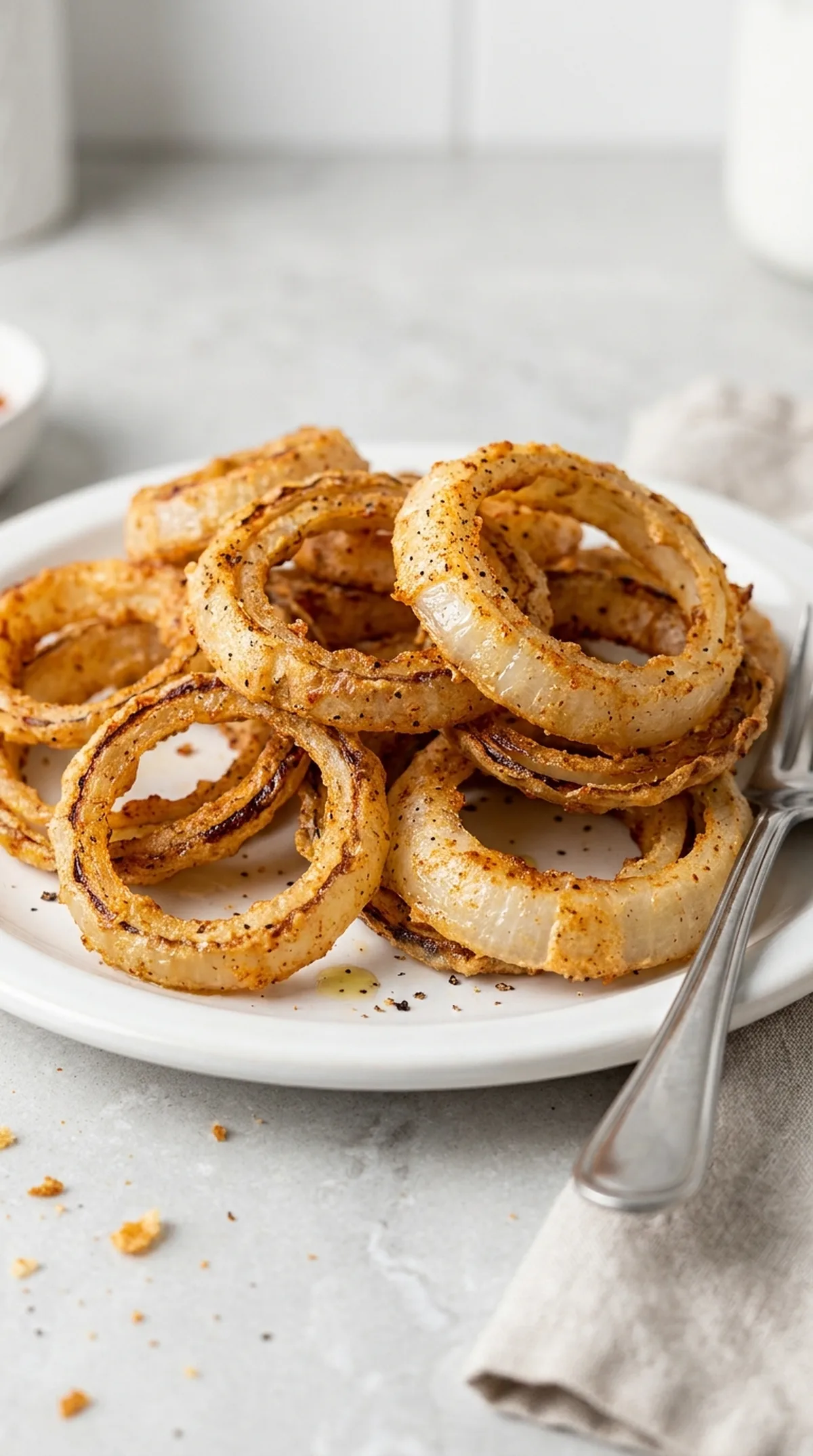 Crispy Air Fryer Onions finished recipe