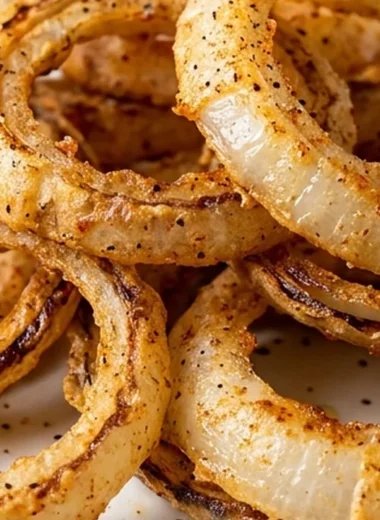 Crispy Air Fryer Onions finished recipe