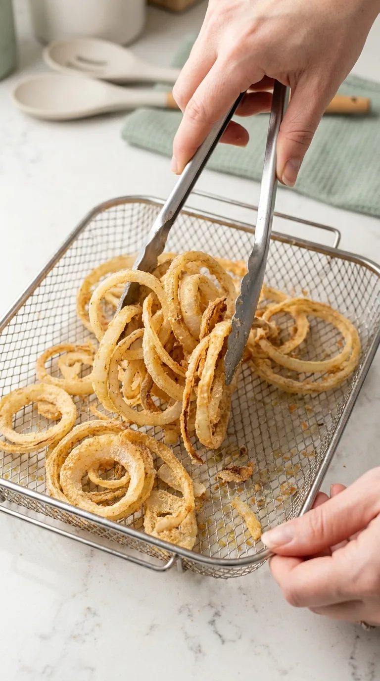 Crispy Air Fryer Onions step 8