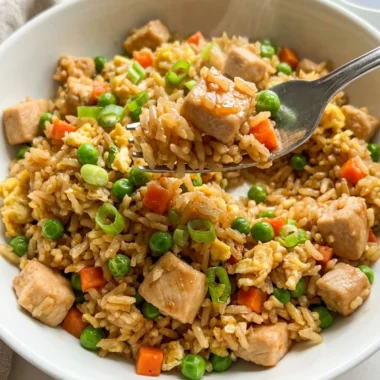 Crockpot Chicken Fried Rice finished recipe