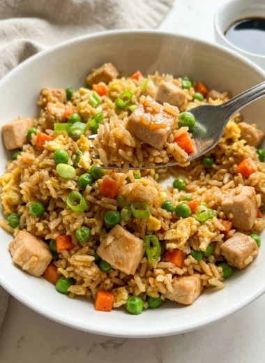 Crockpot Chicken Fried Rice finished recipe