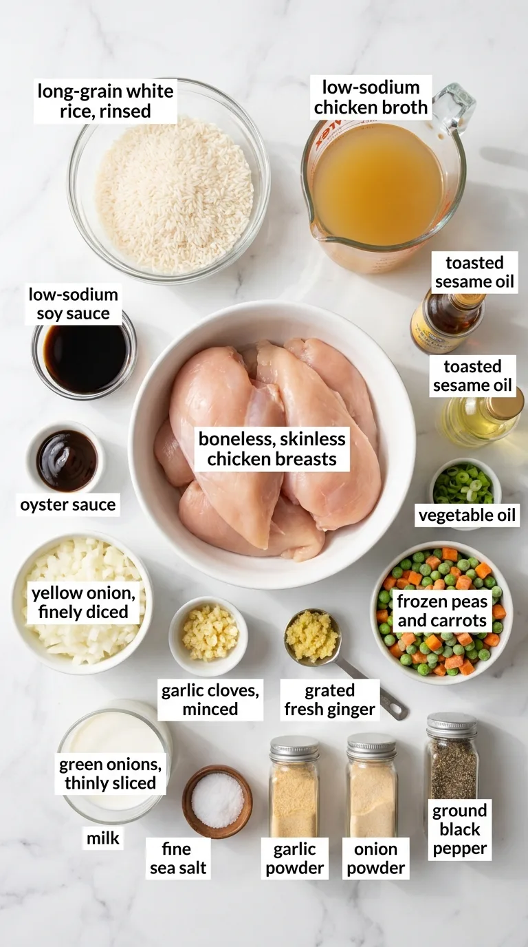 Crockpot Chicken Fried Rice ingredients