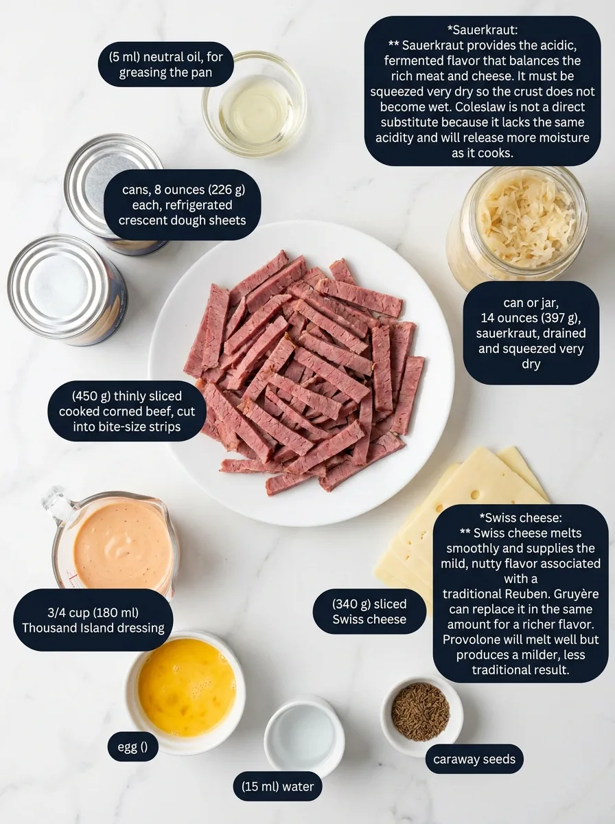 Delicious Reuben Bake Recipe ingredients
