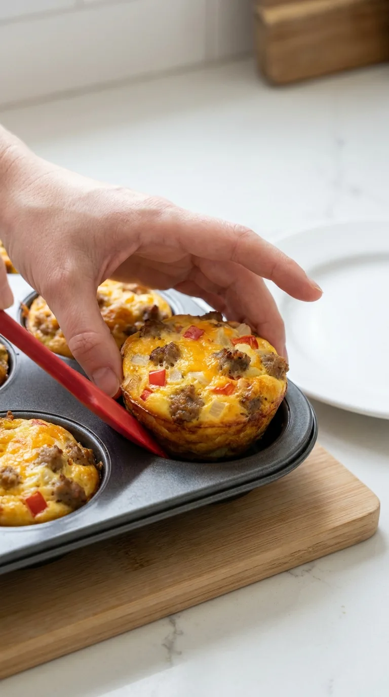 Egg, Cheese, and Sausage Muffins step 11