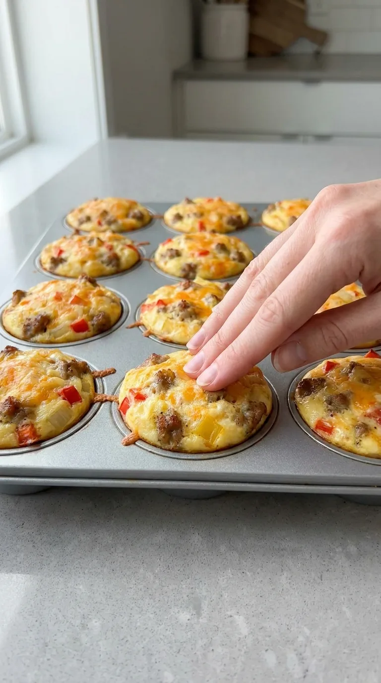 Egg, Cheese, and Sausage Muffins step 9