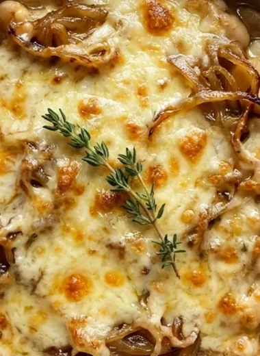 French Onion White Beans finished recipe