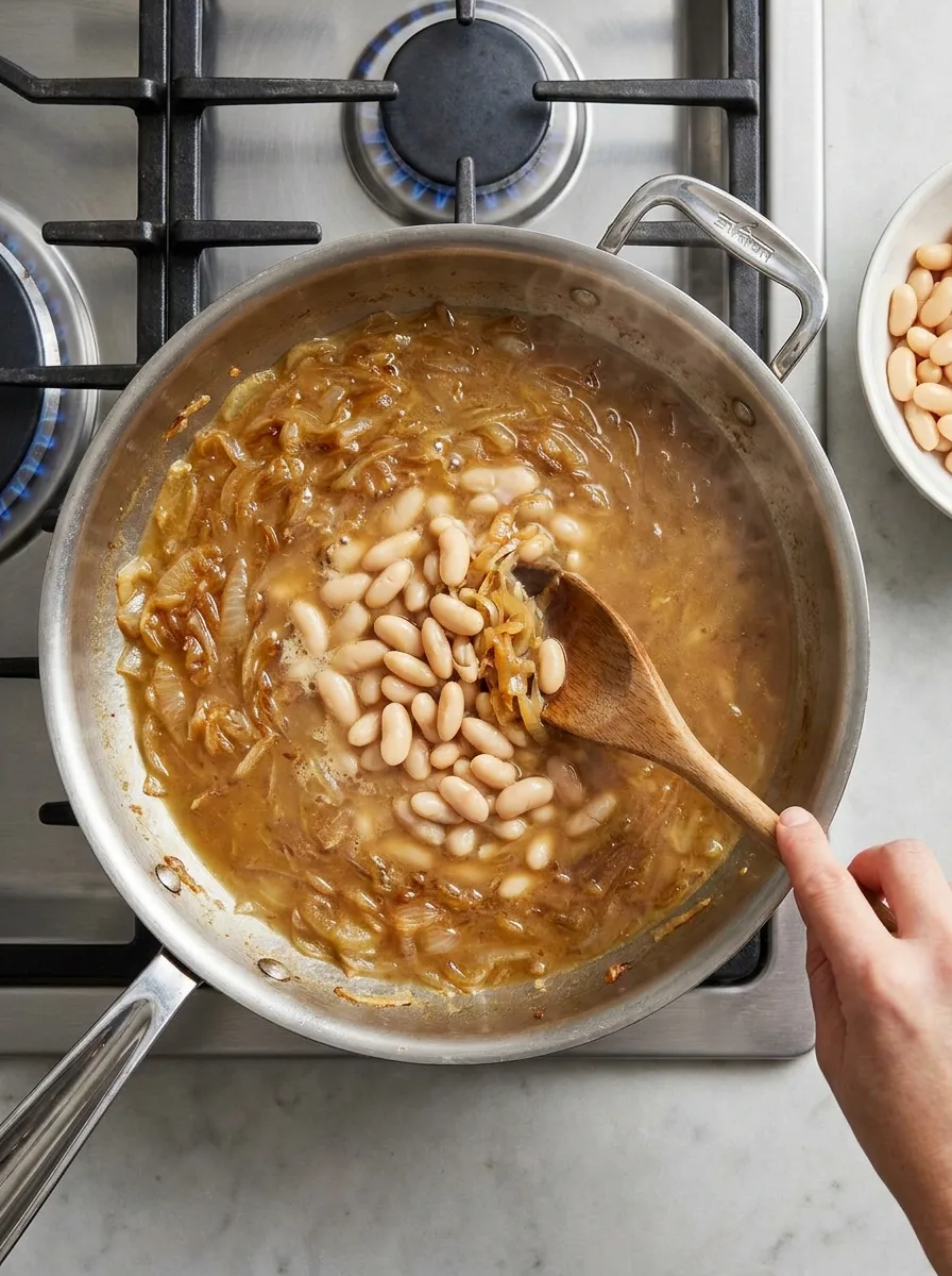 French Onion White Beans step 4