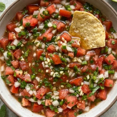 Fresh Homemade Salsa finished recipe