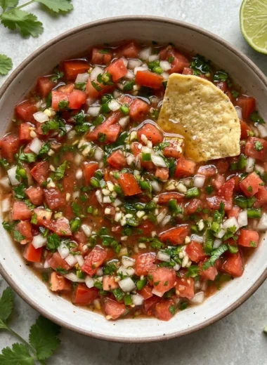 Fresh Homemade Salsa finished recipe