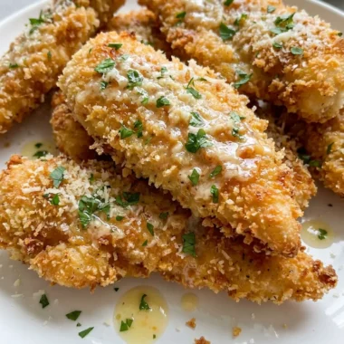 Garlic Parmesan Chicken Tenders finished recipe