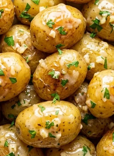 Garlic Sauce Baby Potatoes finished recipe