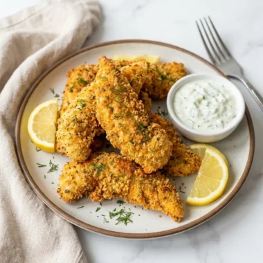 Greek Chicken Tenders finished recipe