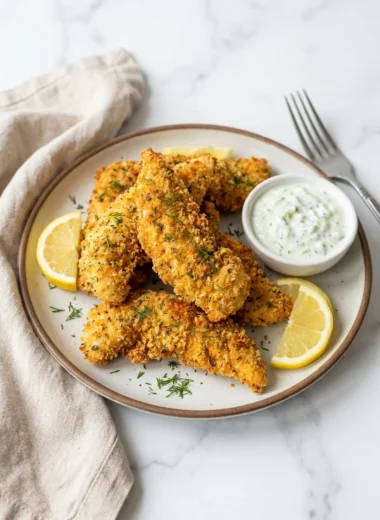 Greek Chicken Tenders finished recipe