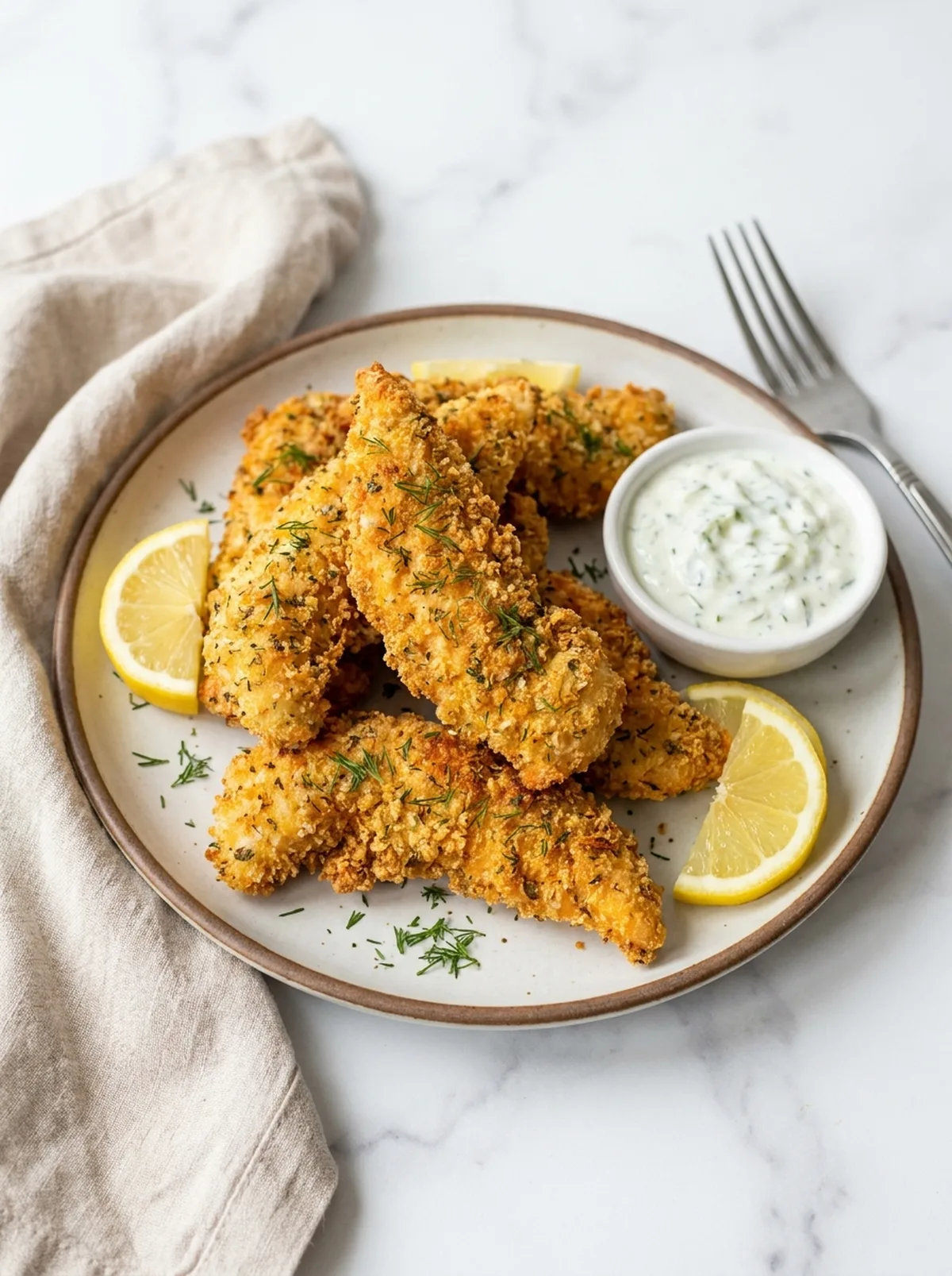 Greek Chicken Tenders finished recipe