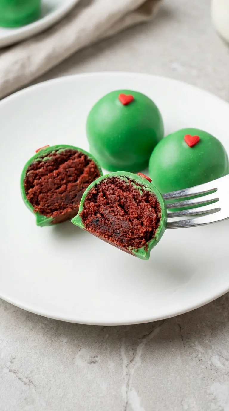 Grinchy Red Velvet Oreo Balls step 6