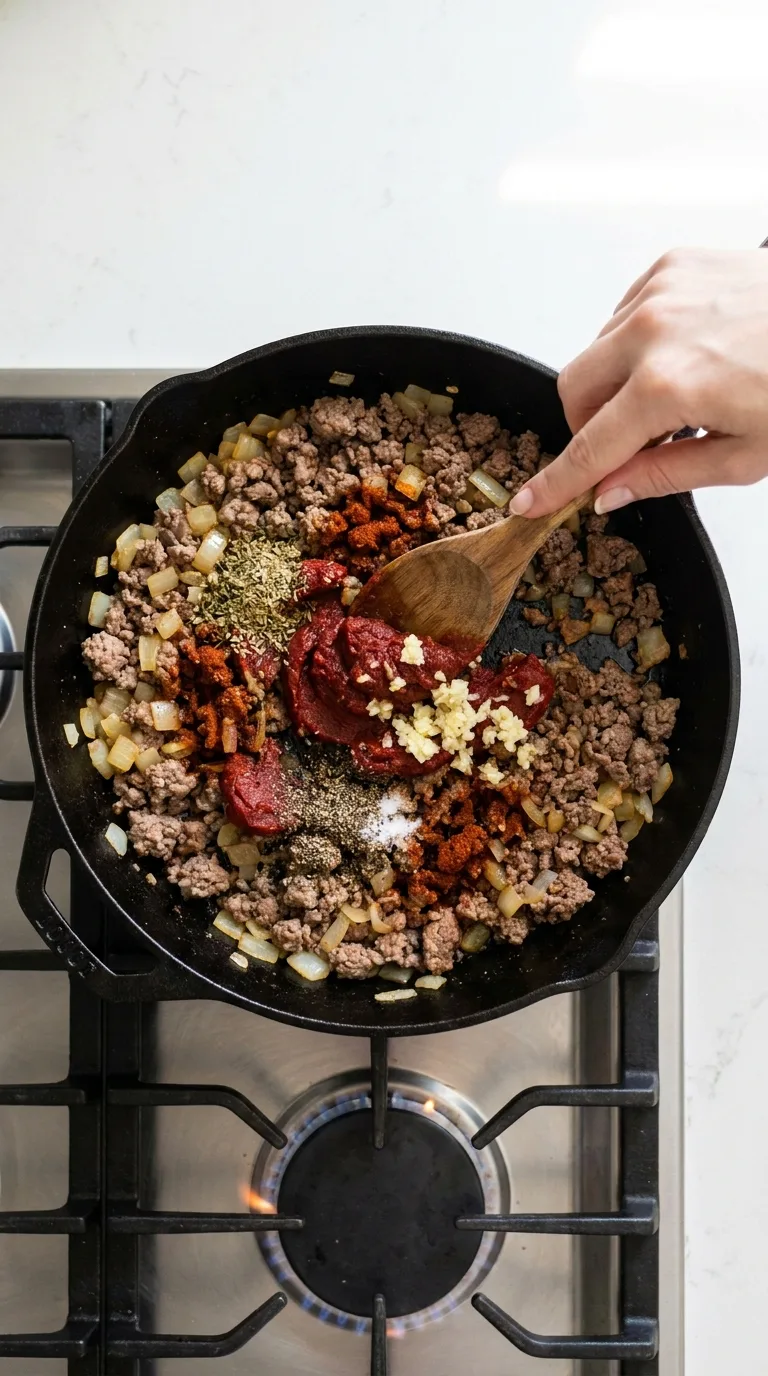 Ground Beef and Cabbage Skillet step 4