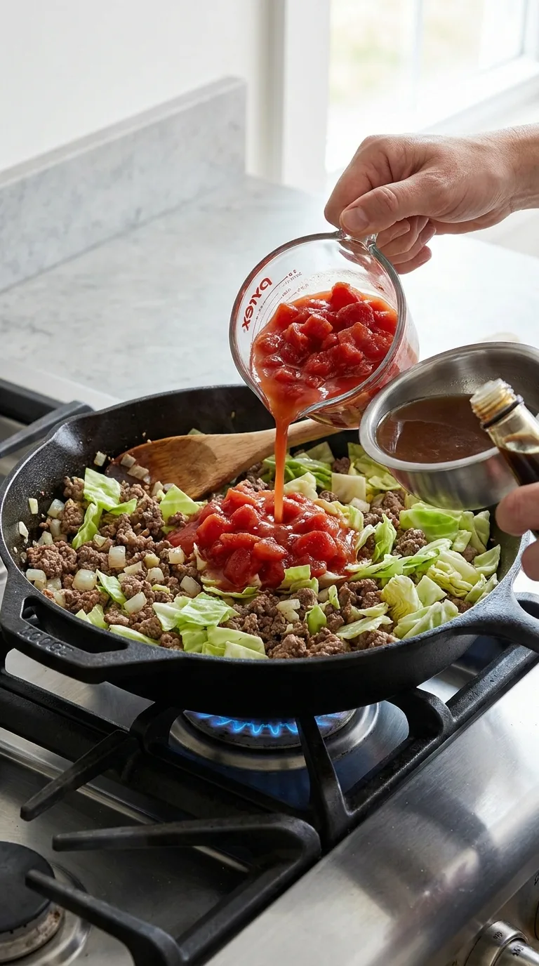 Ground Beef and Cabbage Skillet step 5