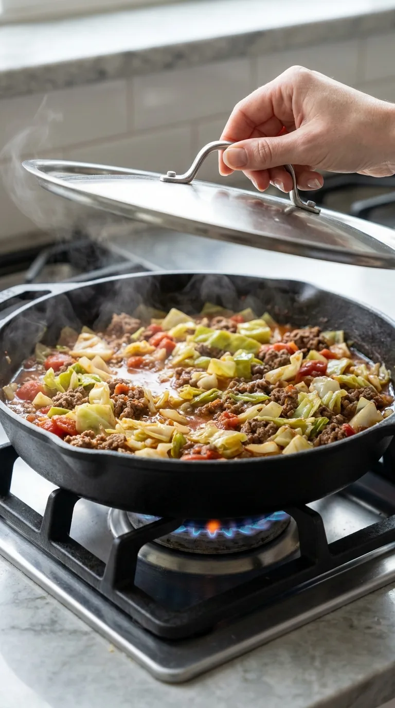 Ground Beef and Cabbage Skillet step 8