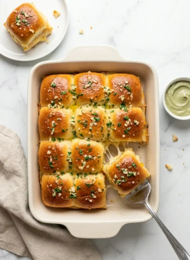 Hawaiian Roll Grilled Cheese with a Buttery Garlic Topping finished recipe