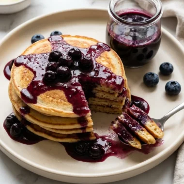 Homemade Blueberry Coffee Syrup finished recipe