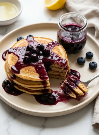 Homemade Blueberry Coffee Syrup finished recipe
