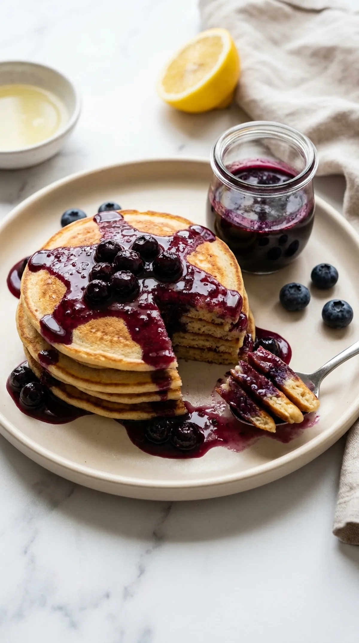 Homemade Blueberry Coffee Syrup finished recipe