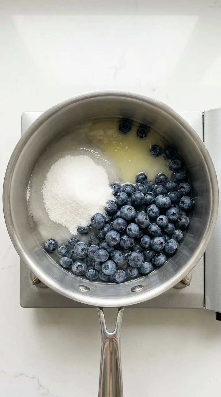 Homemade Blueberry Coffee Syrup step 1