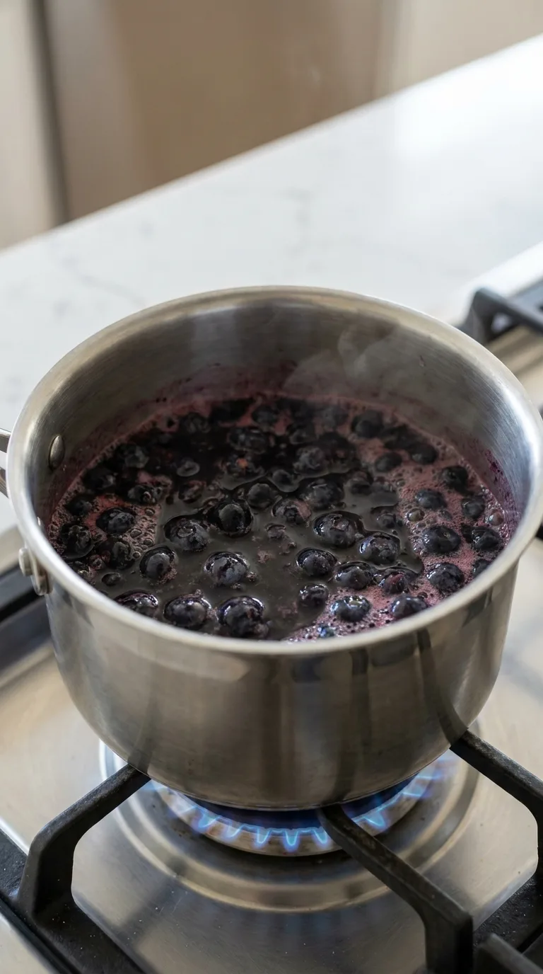 Homemade Blueberry Coffee Syrup step 2