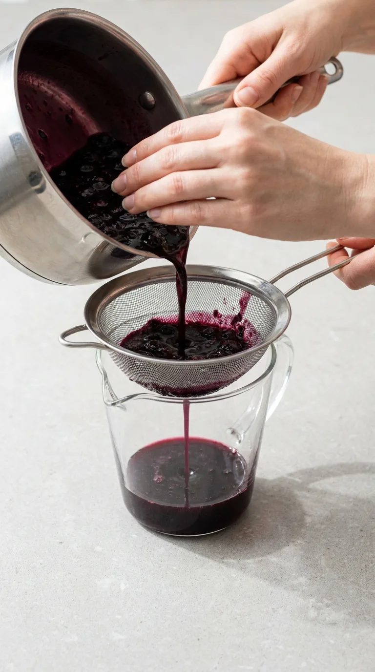 Homemade Blueberry Coffee Syrup step 4