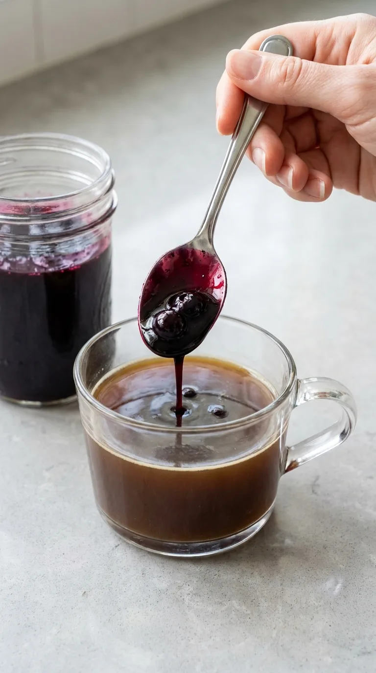 Homemade Blueberry Coffee Syrup step 5