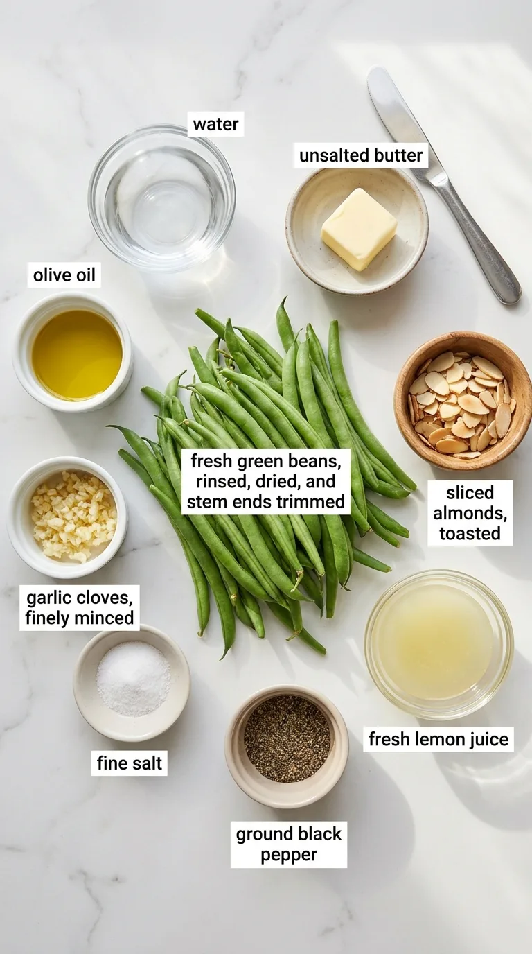 How to Cook Fresh Green Beans on the Stovetop ingredients