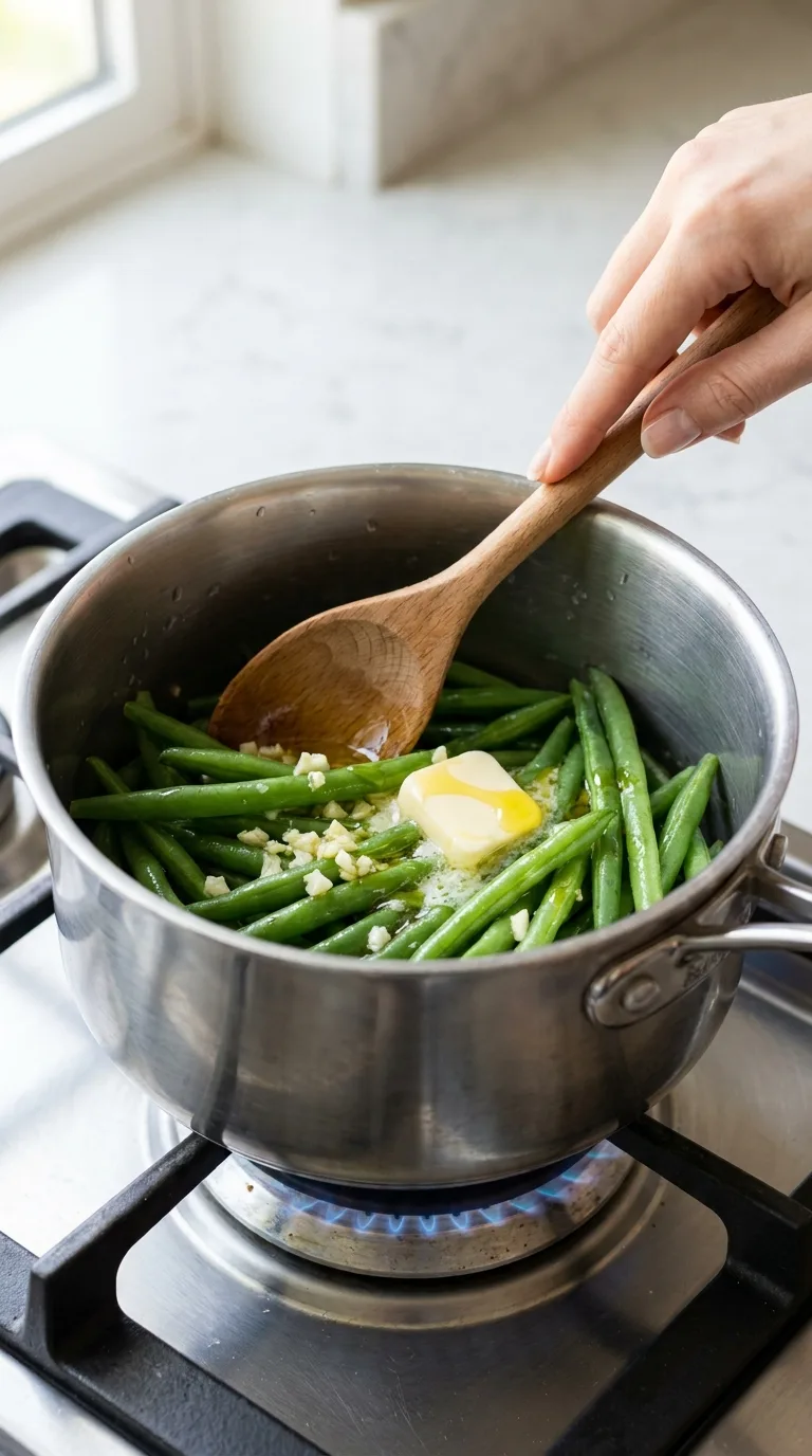 How to Cook Fresh Green Beans on the Stovetop step 4