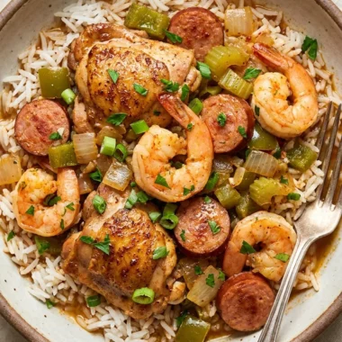 Jambalaya Recipe for Mardi Gras finished recipe