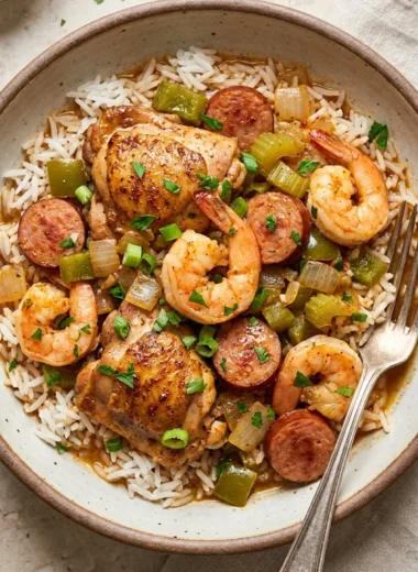 Jambalaya Recipe for Mardi Gras finished recipe