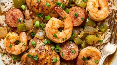 Jambalaya Recipe for Mardi Gras finished recipe