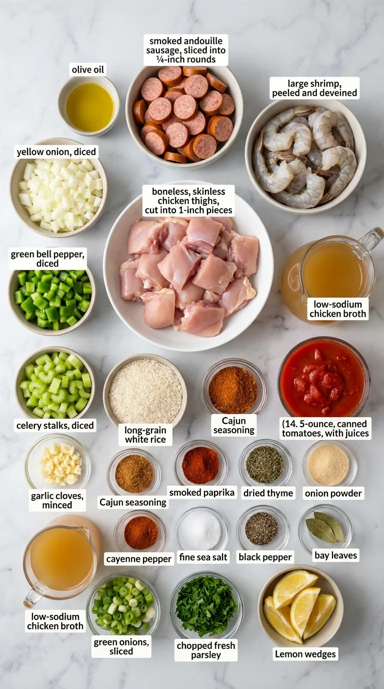 Jambalaya Recipe for Mardi Gras ingredients