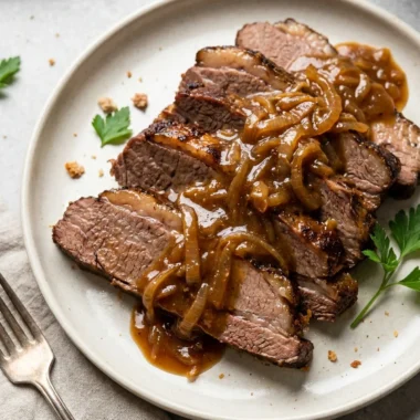 Jewish Beef Brisket with Onion Gravy finished recipe