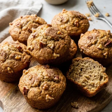 Moist Banana Bread Muffins finished recipe