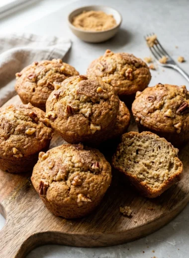 Moist Banana Bread Muffins finished recipe