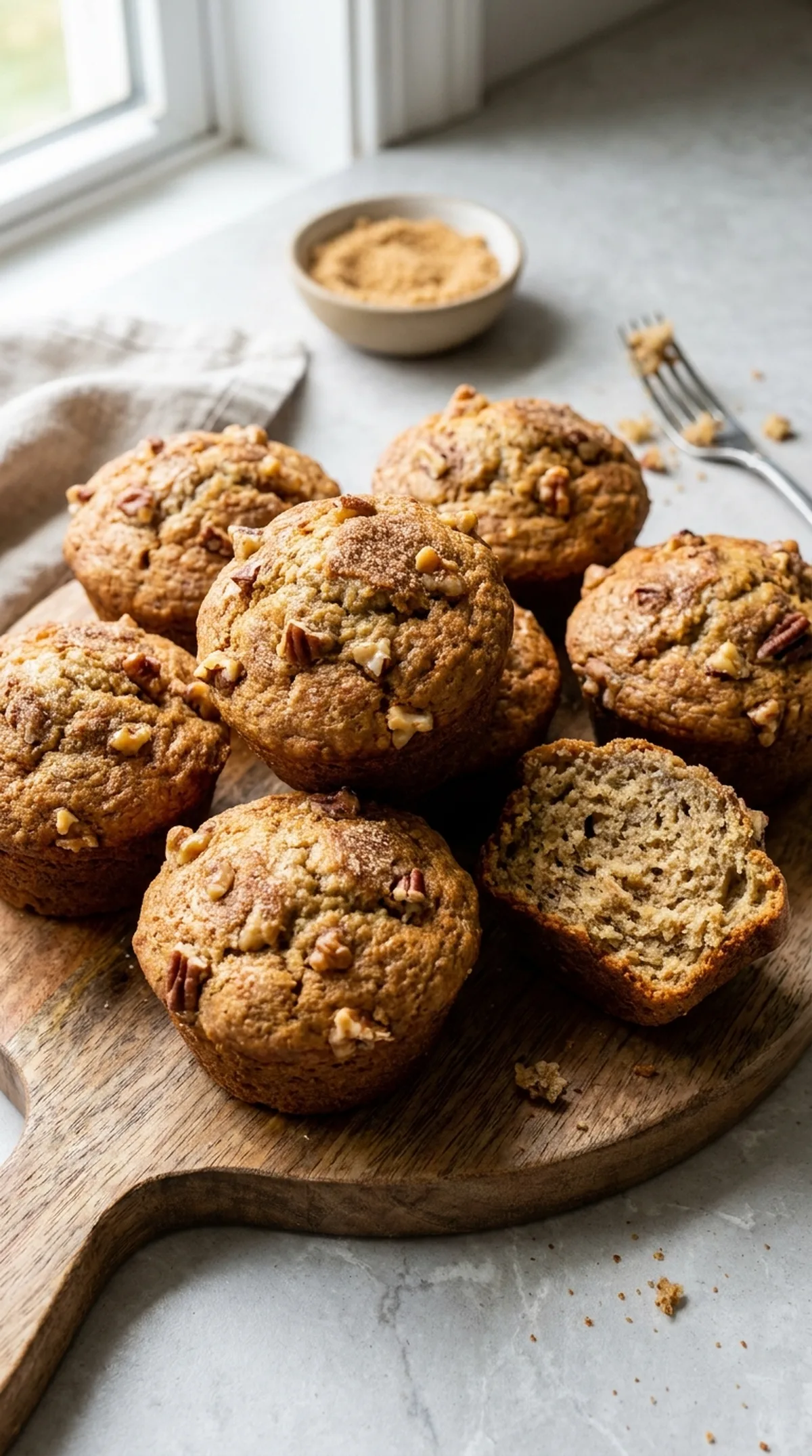 Moist Banana Bread Muffins finished recipe