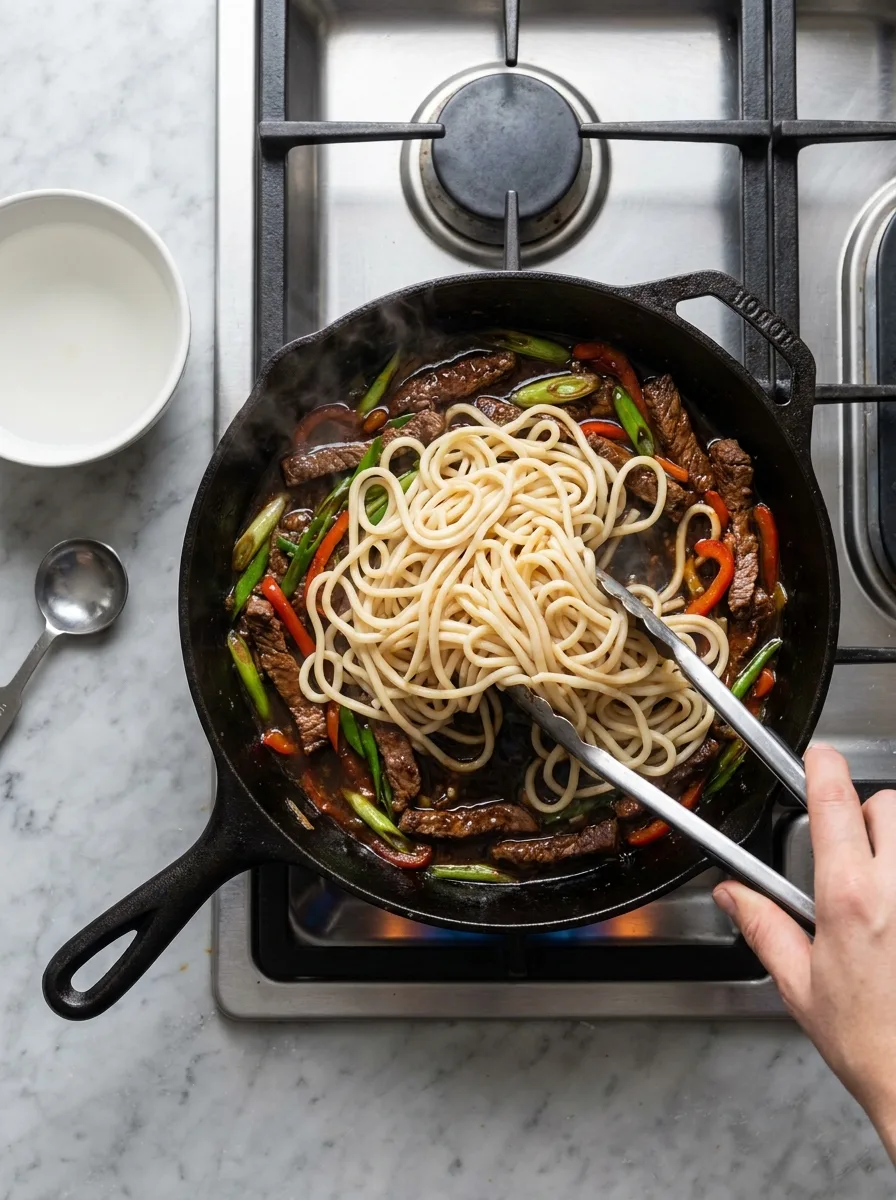 Mongolian Noodles step 7