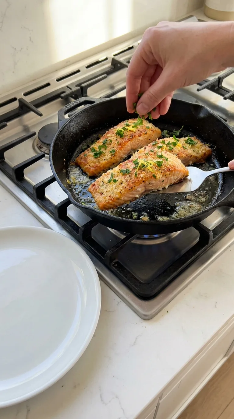 Parmesan Crusted Salmon with Lemon and Herbs step 10
