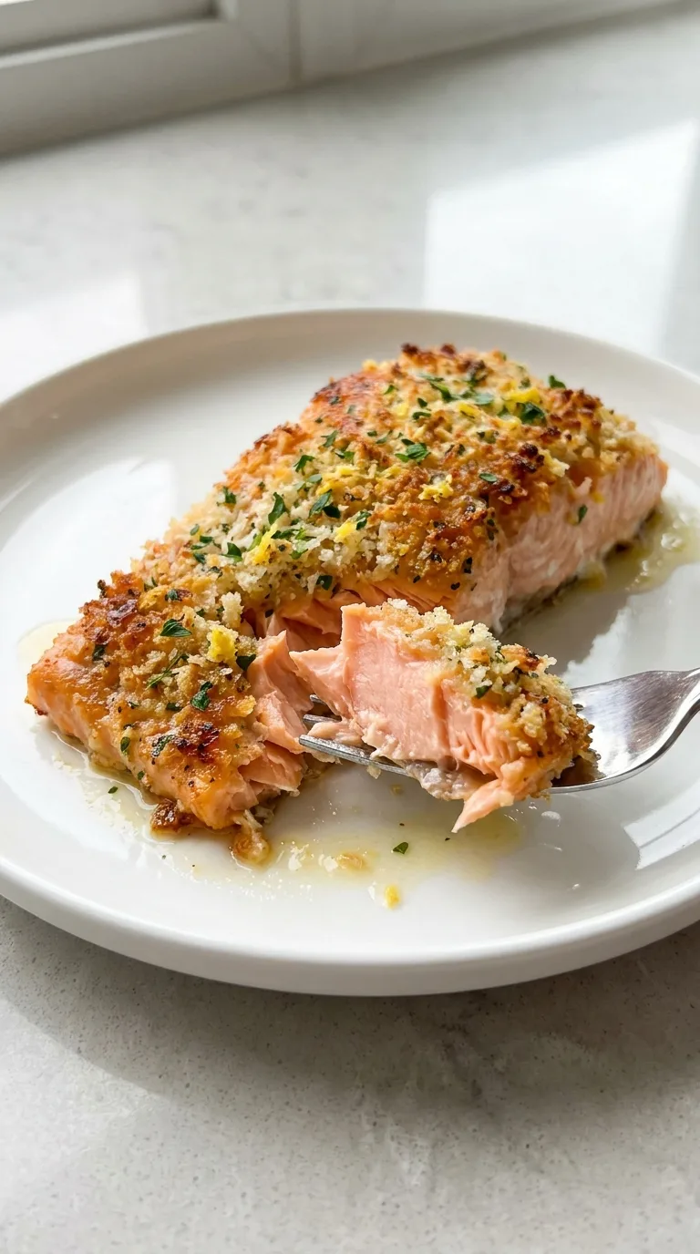 Parmesan Crusted Salmon with Lemon and Herbs step Final