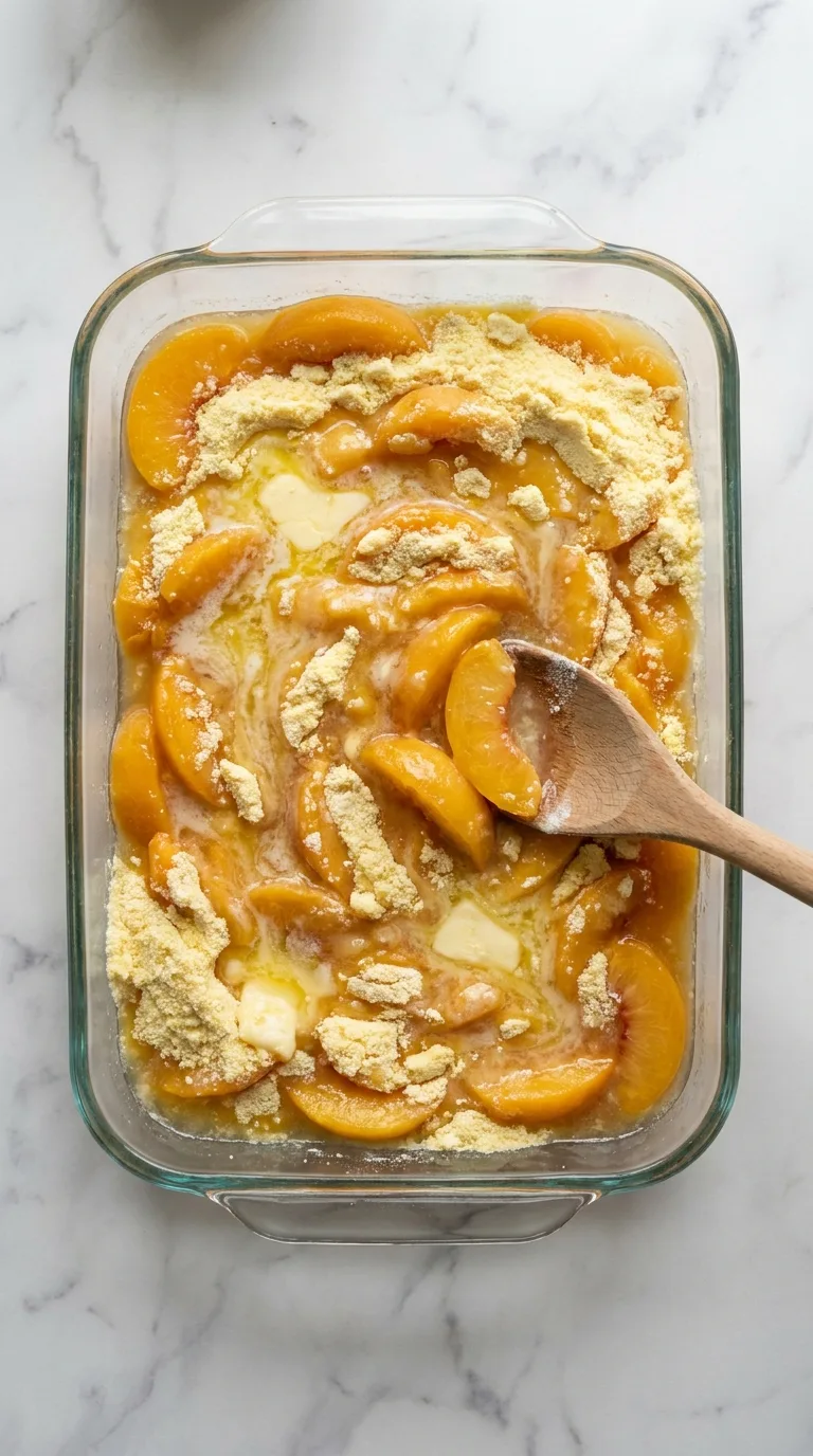 Peach Dump Cake step 5