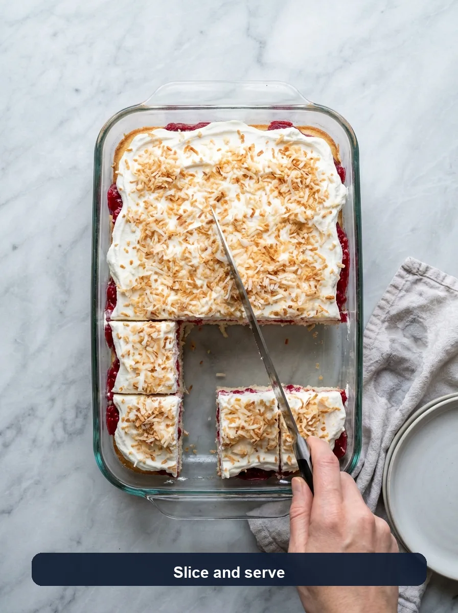 Raspberry Zinger Poke Cake step 10