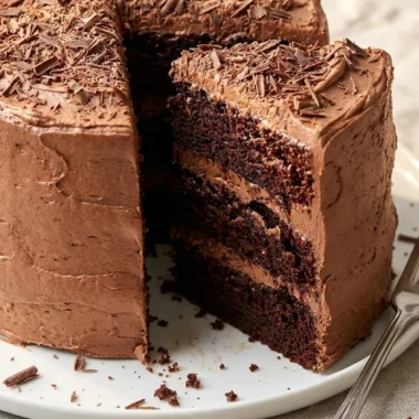 Rich Chocolate Layer Cake with Chocolate Buttercream finished recipe