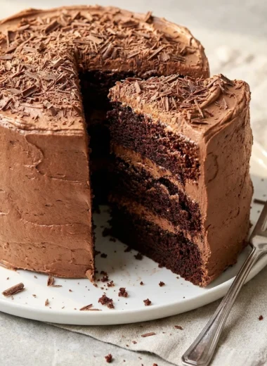 Rich Chocolate Layer Cake with Chocolate Buttercream finished recipe