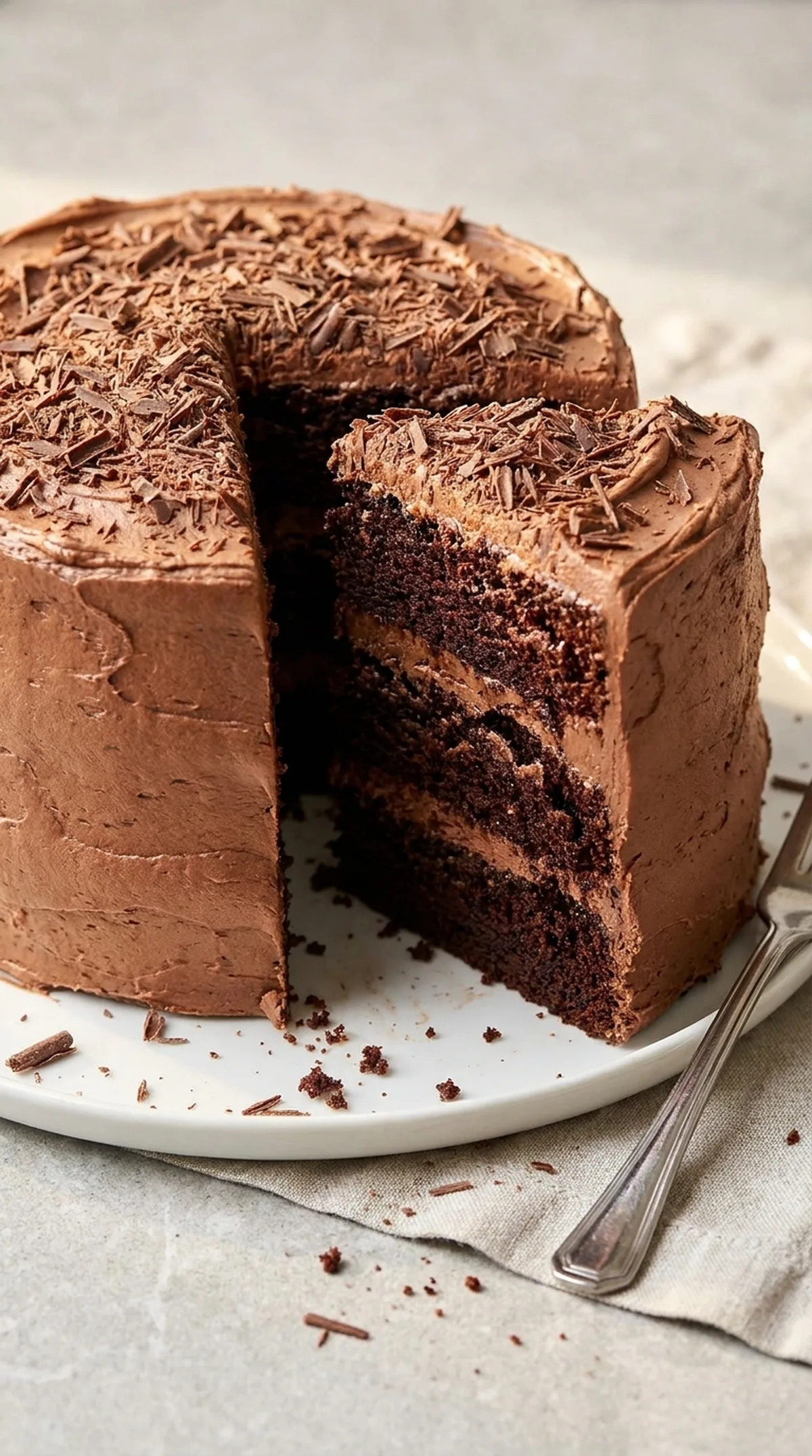 Rich Chocolate Layer Cake with Chocolate Buttercream finished recipe