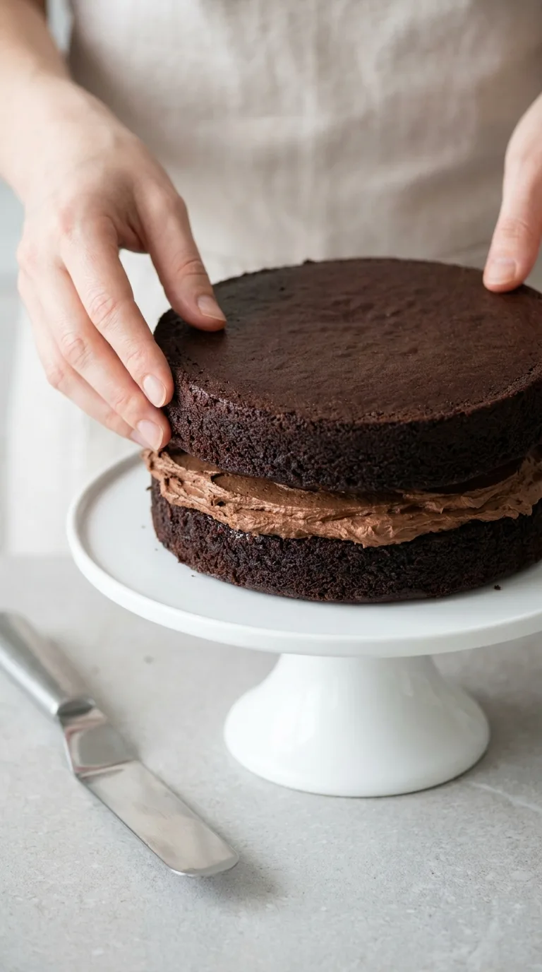 Rich Chocolate Layer Cake with Chocolate Buttercream step 15